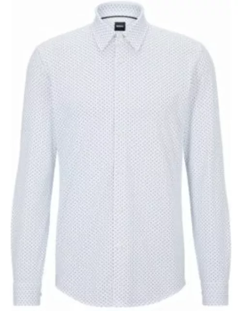 Slim-fit shirt- White Men's Casual Shirt