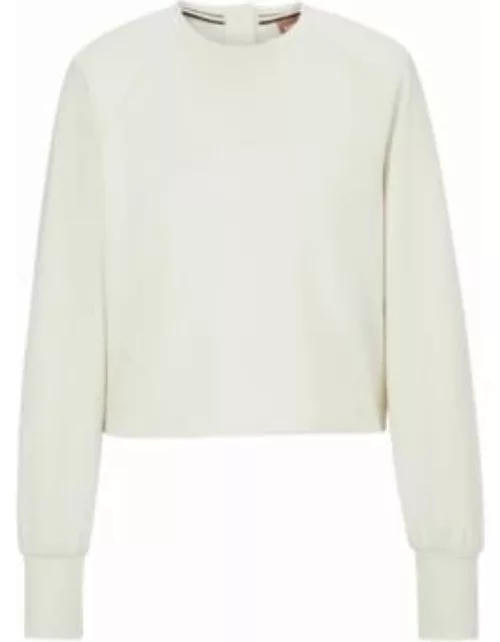 Crew-neck sweatshirt with tonal logo- White Women's All Gift