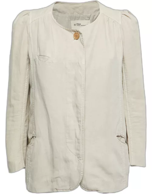 Isabel Marant Etoile Beige Cotton Button Front Jacket