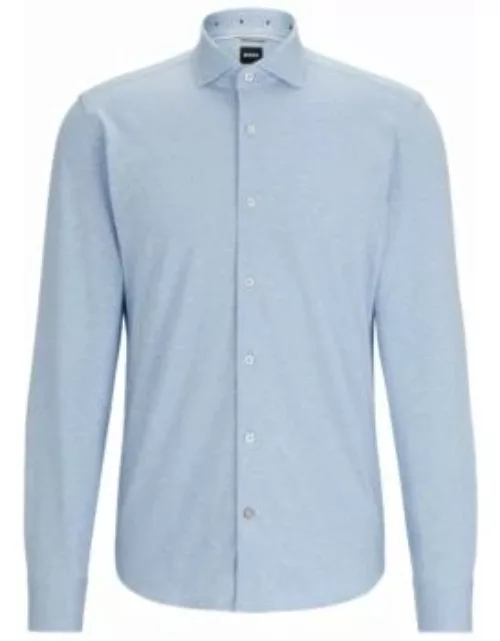 Casual-fit shirt in stretch cotton- Light Blue Men's Shirt