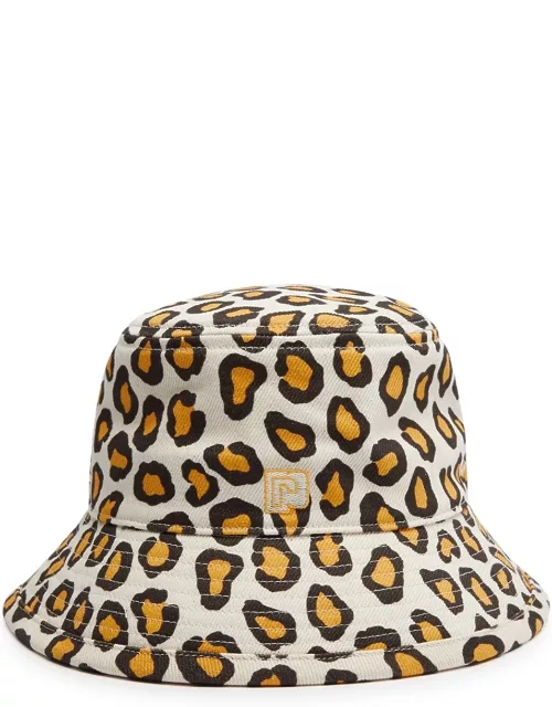 Dsquared2 D2 Monogram Cotton Bucket Hat In Yellow