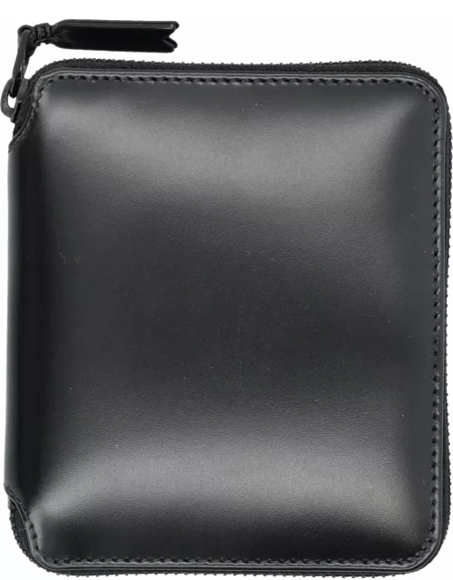 Comme des Garçons Wallet Very Black Vertical Zip Around Wallet