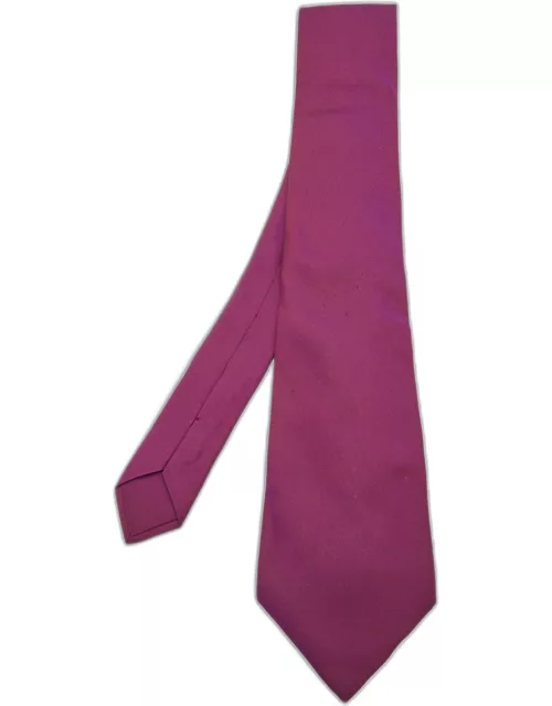 Hermes Purple Silk Traditional Tie