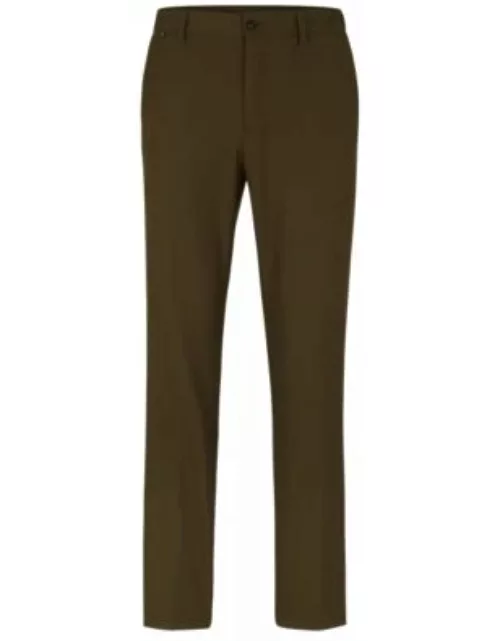 Slim-fit trousers in performance-stretch fabric- Light Green Men's Pant
