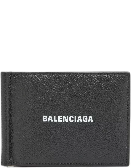 Men's Leather Logo Bifold Wallet w/ Bill Clip
