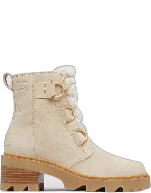 Joan Suede Faux Fur Lace-Up Boot
