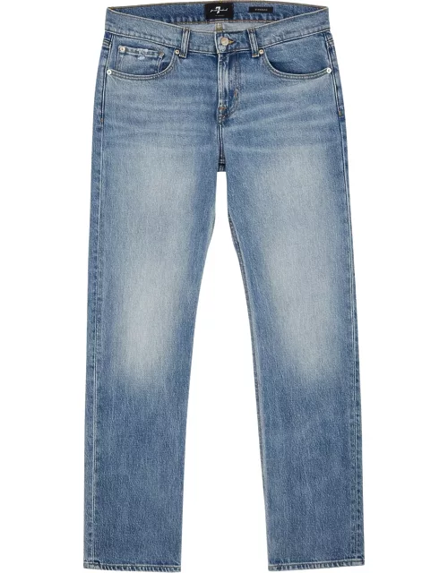 7 For All Mankind Standard Straight-leg Jeans - Light Blue