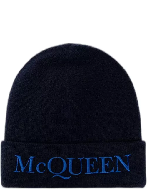 Alexander McQueen Cashmere Beanie With Logo