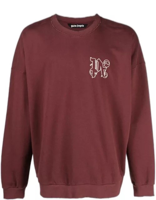 Bordeaux logo crew-neck sweatshirt