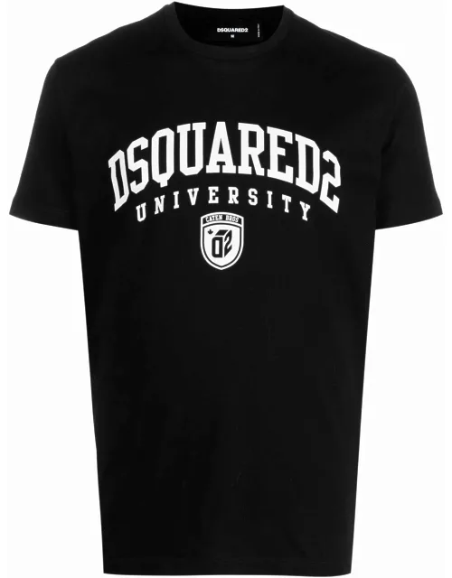 Black T-shirt with University print