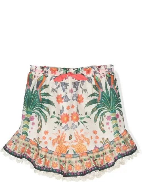 Zimmermann Tropical Print Skirt