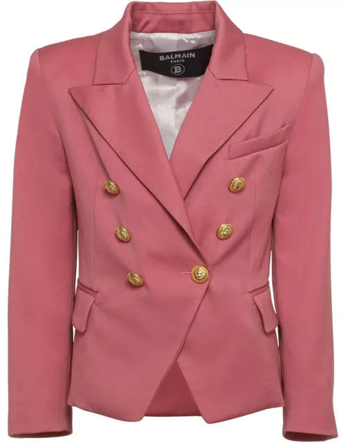 Balmain Pink Double Breasted Blazer