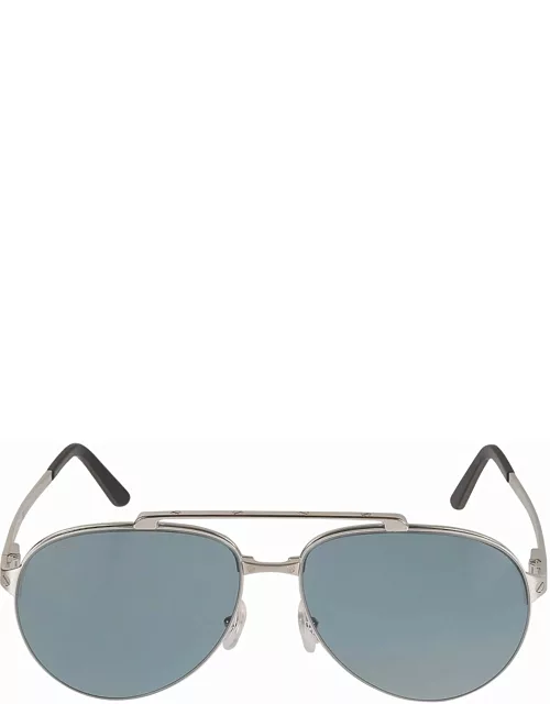 Cartier Eyewear Full Rim Aviator Lens Sunglasse