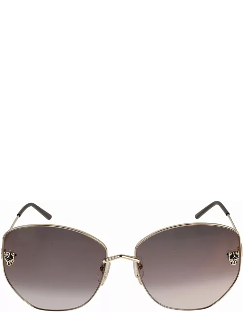 Cartier Eyewear Rectangular Curved Sunglasse