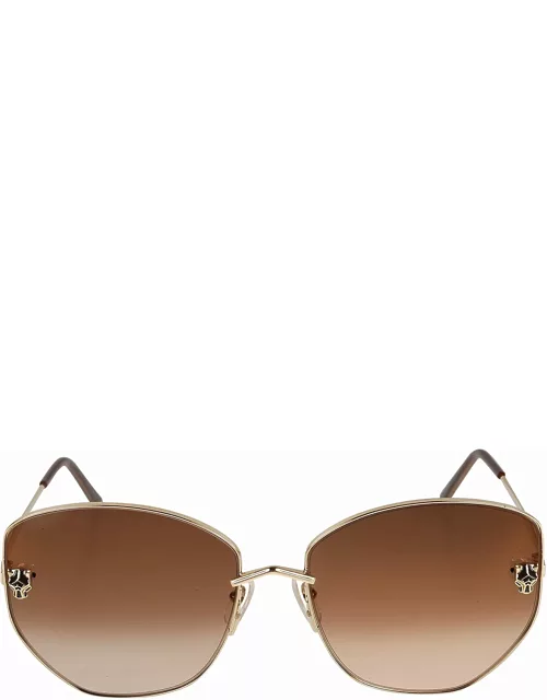 Cartier Eyewear Curve Square Sunglasse