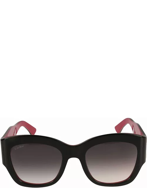 Cartier Eyewear Curved Square Sunglasse