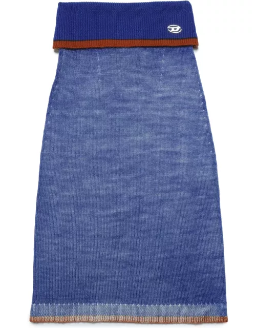 Garilou Skirt Diesel Merino Wool Skirt With Delavé Effect