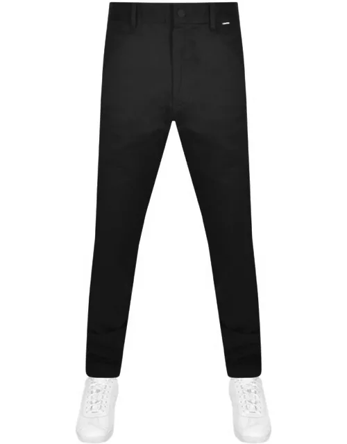 Calvin Klein Modern Twill Tapered Trousers Black