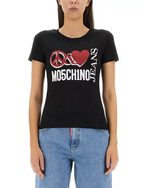 moschino jeans peace & love t-shirt
