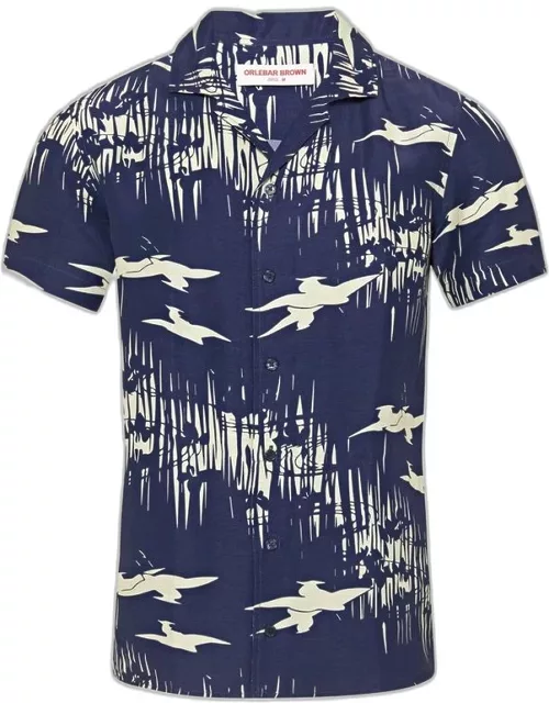 Hibbert - Midnight Navy/Sea Mist Living Dream Capri Collar Shirt
