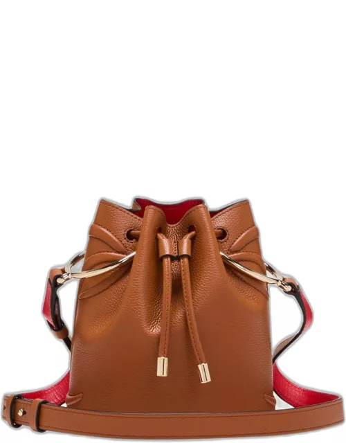 By My Side Logo Leather Bucket Bag