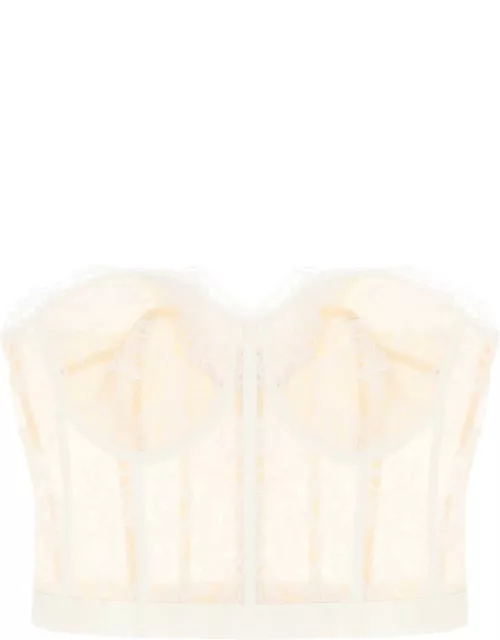 ALEXANDER MCQUEEN cropped bustier top in lace