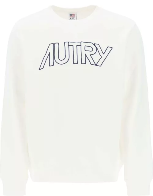 AUTRY crew-neck sweatshirt with logo embroidery
