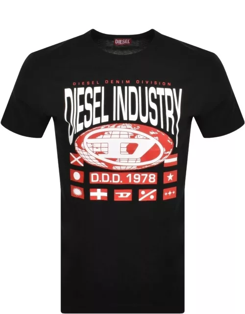 Diesel T Diegor L8 Logo T Shirt Black