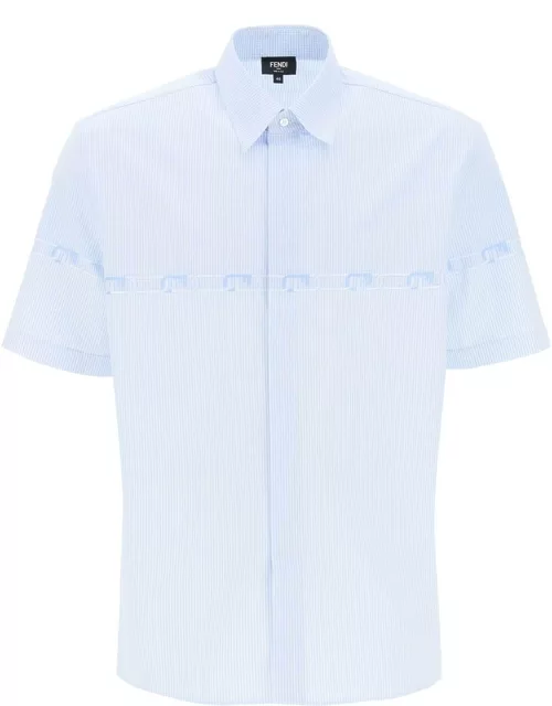 FENDI short-sleeved shirt with 'fendi o'lock' embroidery