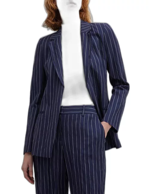 Striped Back-Tie Blazer