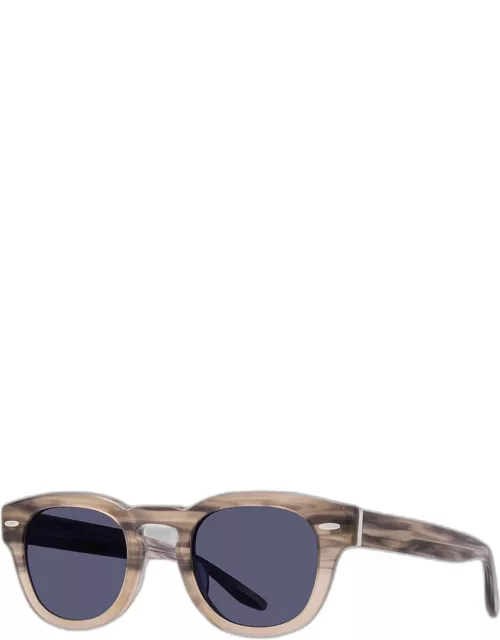 Men's Demarco Keyhole-Bridge Acetate Rectangle Sunglasse