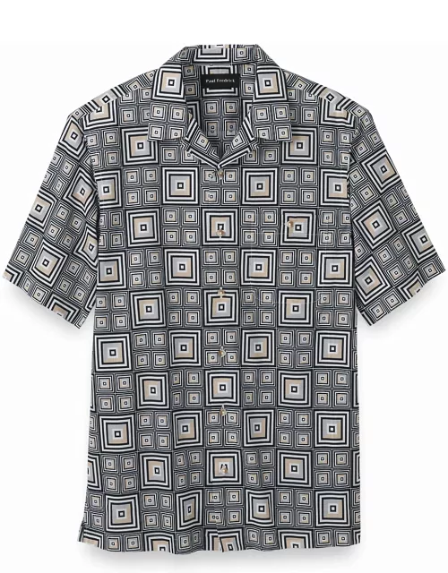 Cotton Geometric Casual Shirt