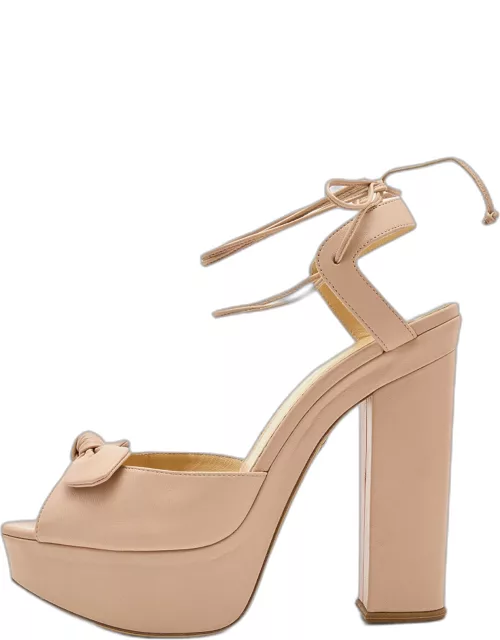 Charlotte Olympia Pink Leather Bow Sandal