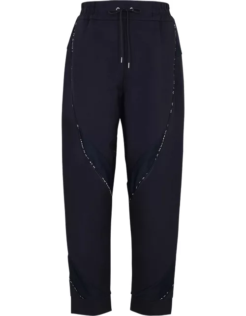 High Fidget Panelled Jersey Trousers - Navy