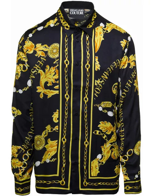 Versace Jeans Couture Baroque-pattern Long-sleeve Shirt