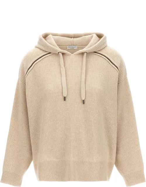 Brunello Cucinelli monile Hooded Sweater