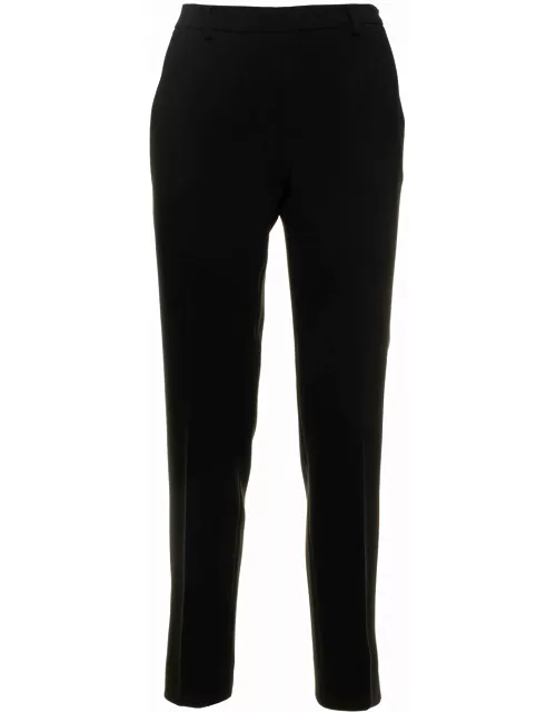 Alberto Biani Black Pants With Side Pockets In Stretch Fabric Woman
