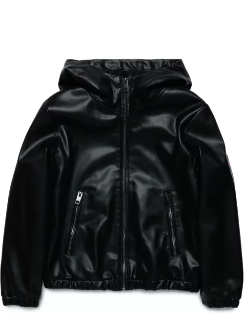 Jbuk Jacket Diesel Hooded Synthetic Leather Jacket