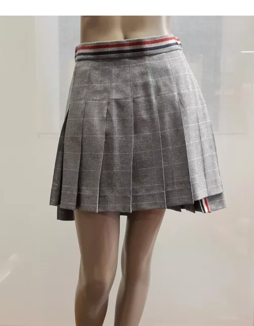 Thom Browne Pleated Flannel Skirt