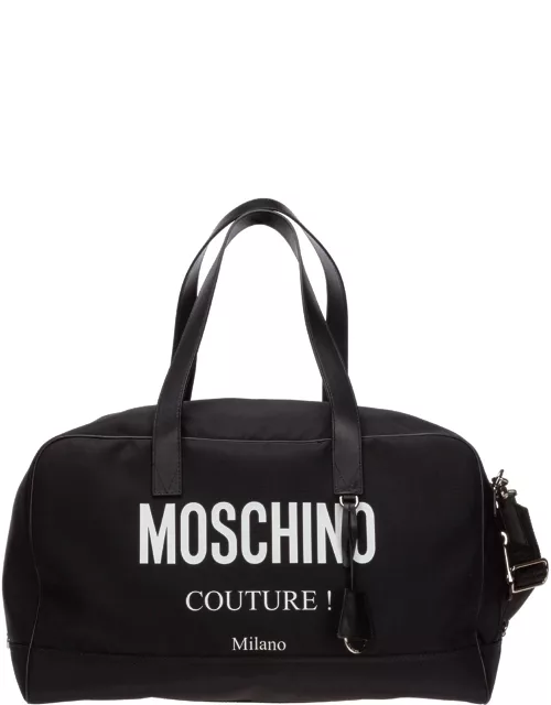 Moschino Logo Printed Duffle Bag