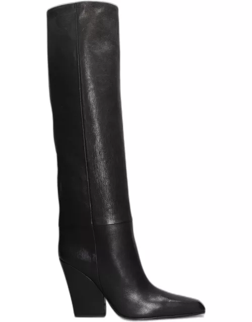 Paris Texas Jane High Heels Boots In Black Leather