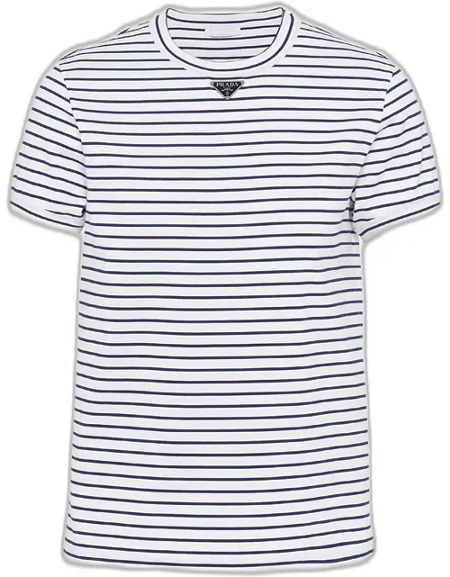 Men's Striped Jersey Logo T-Shirt