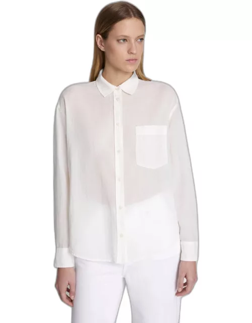 Classic Button Up Shirt in Optic White