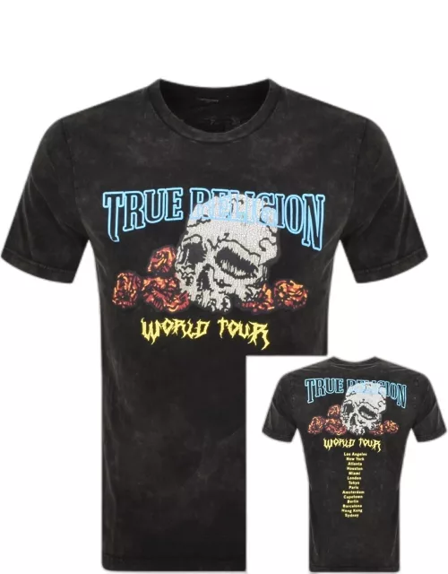 True Religion True Skull T Shirt Black