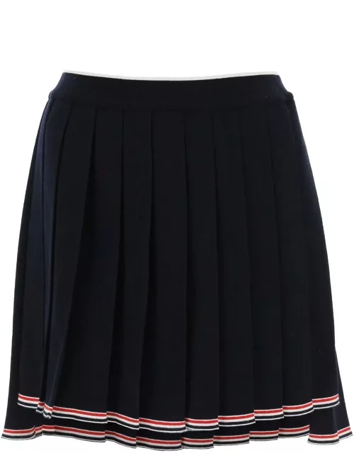 THOM BROWNE knitted pleated mini skirt