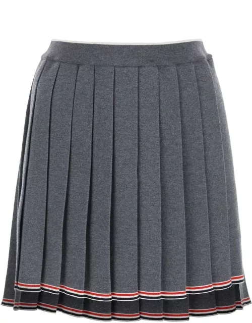 THOM BROWNE knitted pleated mini skirt