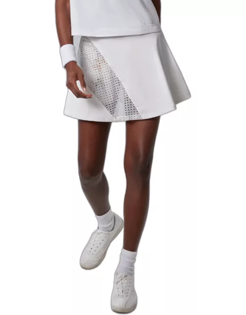White and Fresh Buds 15 Inch Naomi Tennis Skirt