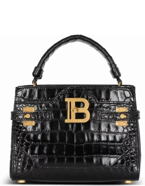 Black B-Buzz 22 bag with crocodile effect workmanship