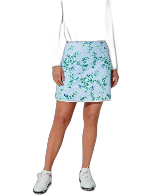 Light Blue English Ivy 16 Inch Karrie Golf Skirt