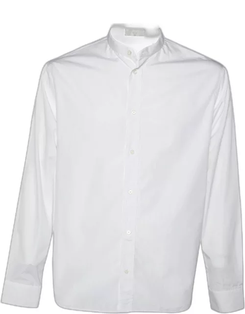 Dior Homme White Double Layered Cotton Button Front Shirt